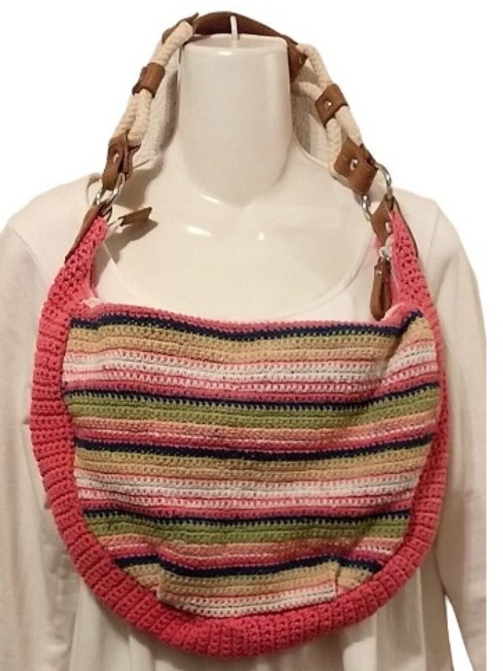 Adorable Crocheted Satchel Shoulder Handbag